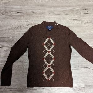 Worn twice, beautiful Brooks Brothers merino wool sweater, size xs, stunning